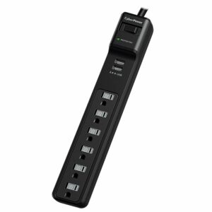 SUPRESOR DE PICOS CYBERPOWER P604URC1 6 CONTACTOS/2USB/500J