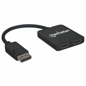 VIDEO SPLITTER MANHATTAN DISPLAYPORT 1DP IN:2HDMI OUT USB/MST 152716