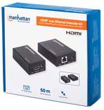 KIT EXTENSOR MANHATTAN HDMI VIA ETHERNET 50M 1080P CAT6 SOP. IR 207584