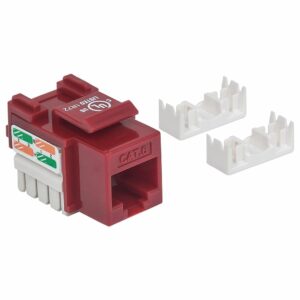 JACK DE IMPACTO UTP CAT6 CALIBRE 22 AL 26AWG INTELLINET ROJO 210614