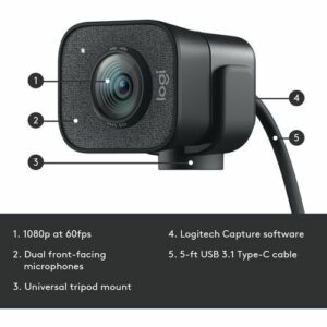 STREAMCAM PLUS LOGITECH FULL HD 1080P USB-C 960-001280