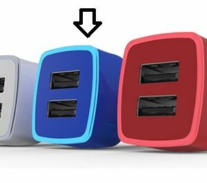 CARGADOR PARA AUTO VORAGO 2 PUERTOS USB AZUL BLISTER AU-103-BL