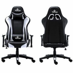 SILLA GAMING YEYIAN YFRW-042920 RYUJI WHITE, POLI/NYL, SOPORTA150KG