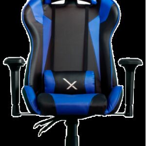 SILLA GAMER XZEAL NEG/AZUL ACERO, PVC ALTO DESEMPEÑO (ZXSXZ10A)