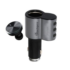 CAR CHARGER BLACKPCS 3 PUERTOS USB MANOS LIBRES NEGRO (EPI053BT-BL)