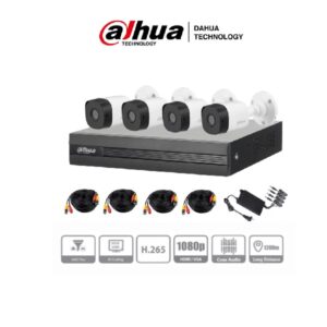 KIT DE 4 CANALES DE 2 MP/4 CAMARAS 2MP(DH-KIT/XVR1B04-I/4-B1A21N-0360)