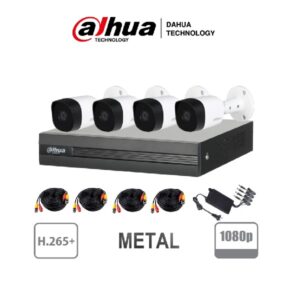 KIT DE 4 CANALES DE 2 MP/4 CAMARAS MET(DH-KIT/XVR1B04/4-B2A21N-0360B)