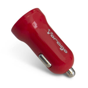 CARGADOR PARA AUTO VORAGO 1 PUERTO USB ROJO BLISTER AU-101-RD