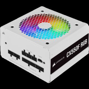 FUENTE DE PODER CORSAIR CX550F 550W RGB FM BRONZE WHITE CP-9020225-NA