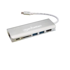 (REPARADO) ESTACION DOCKING USB TIPO-C 6 EN 1 MANHATTAN 152075