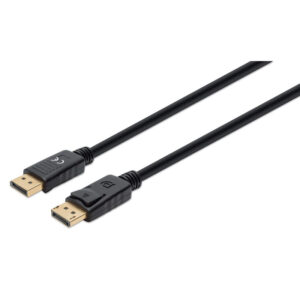 CABLE DISPLAYPORT MANHATTAN V1.4 M-M, 2.0M NEGRO ECON. 8K60HZ 355575