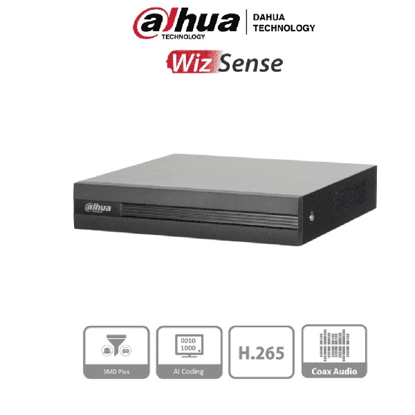 DVR DE 4 CANALES 5 MPX LITE/ WIZSENSE/4 CANALES+2 IP(DH-XVR1B04H-I)