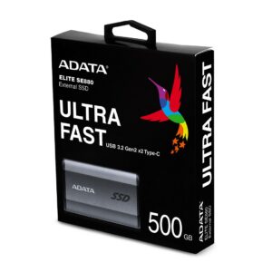 UNIDAD SSD EXT ADATA SE880 500GB USB-C 3.2 GRIS (AELI-SE880-500GCGY)