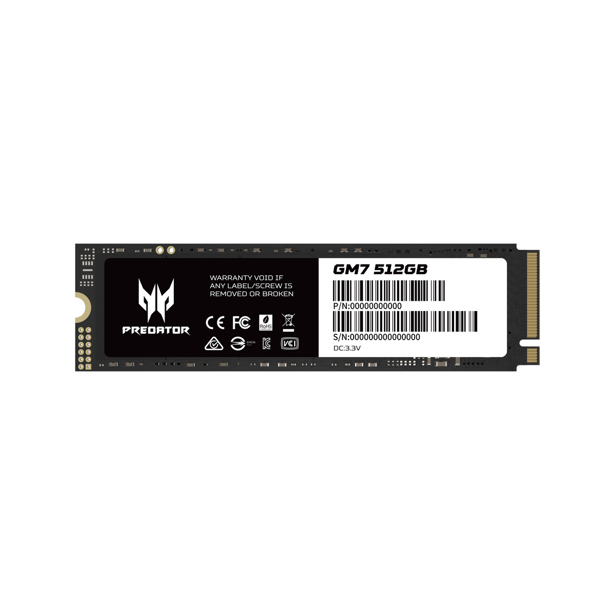 UNIDAD SSD ACER GM7 512GB 7200MB-L/6300MB-E NVMe GEN4X4