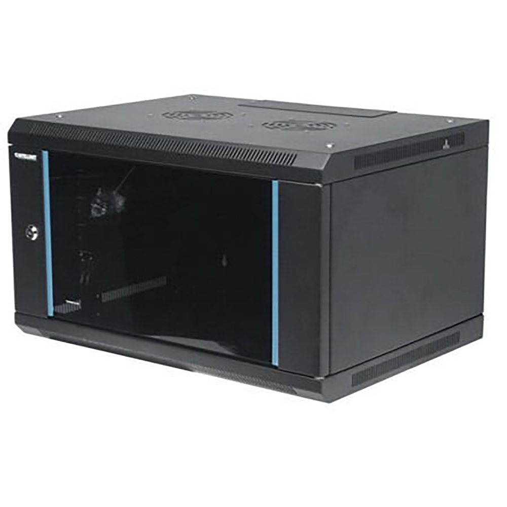 GABINETE DE 19 PARA MONTAJE EN PARED, 12 U, NEGRO, INTELLINET 203869