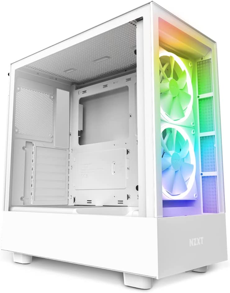 GAB NZXT H5 ELITE MT MINI-ITX EATX  2VENT RGB S/FTE BCO  CC-H51EW-01